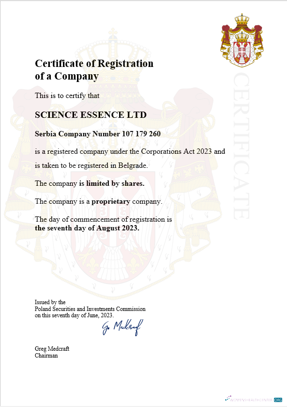 Download Serbia business registration certificate Word and PDF template Photoshop template